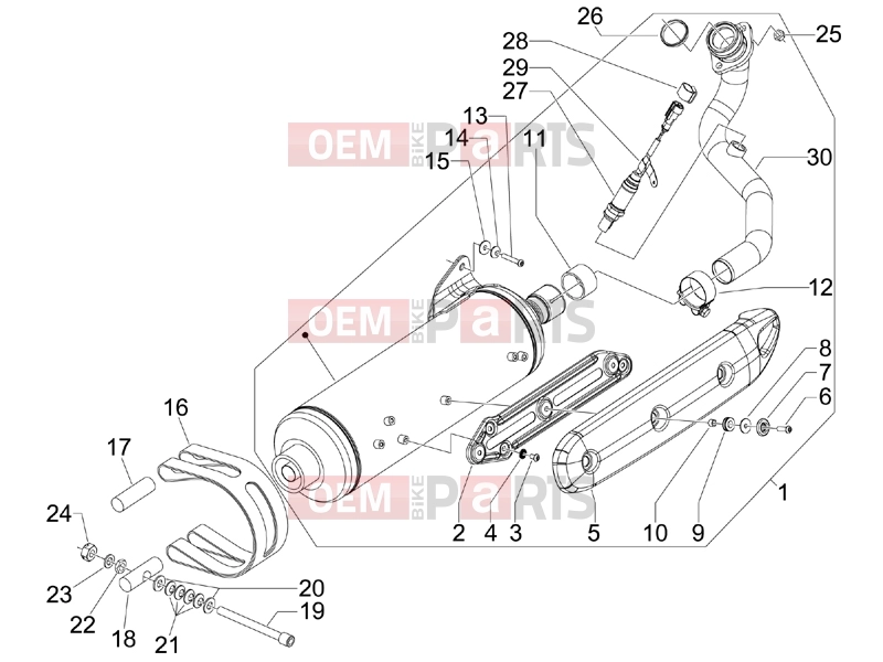 gilera 2008 Fuoco 500 Engine » Silencer