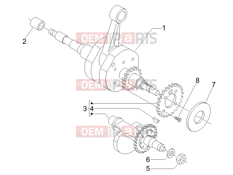 gilera 2009 Fuoco 500 Engine » Crankshaft