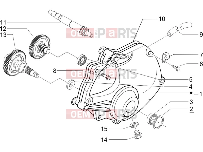 gilera 2012 Fuoco 500 Engine » Reduction unit