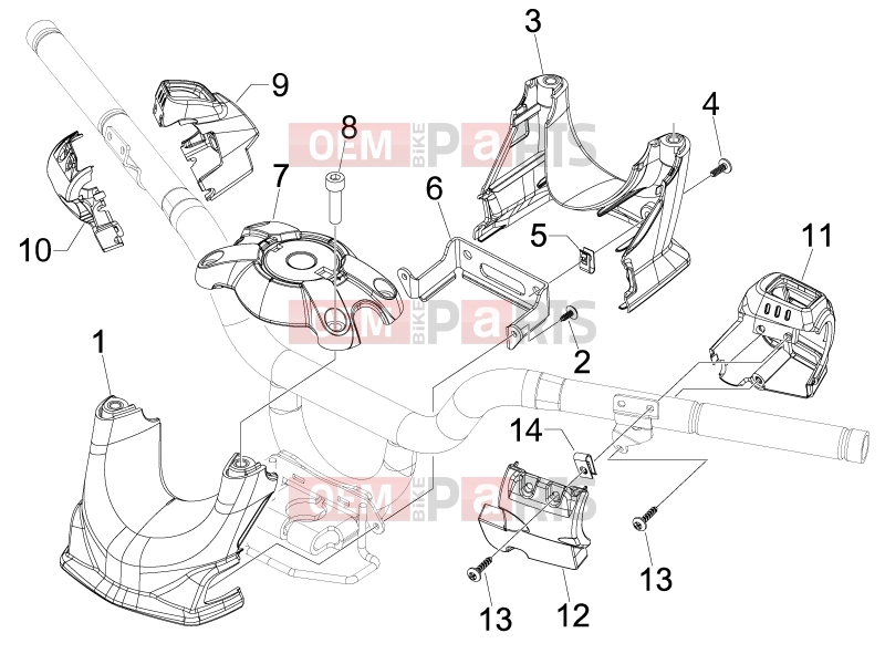 gilera 2013 Fuoco 500 Handlebars/Steering » Handlebars coverages