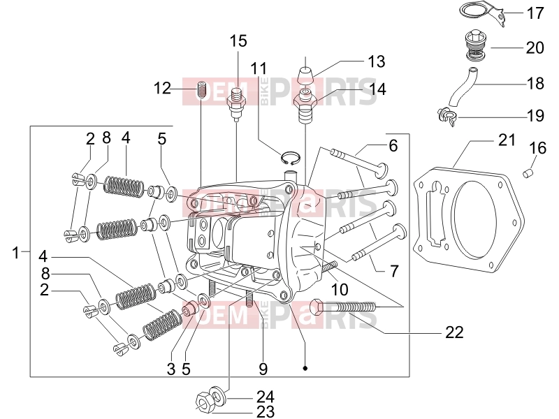 gilera 2013 Fuoco 500 Engine » Head unit - Valve