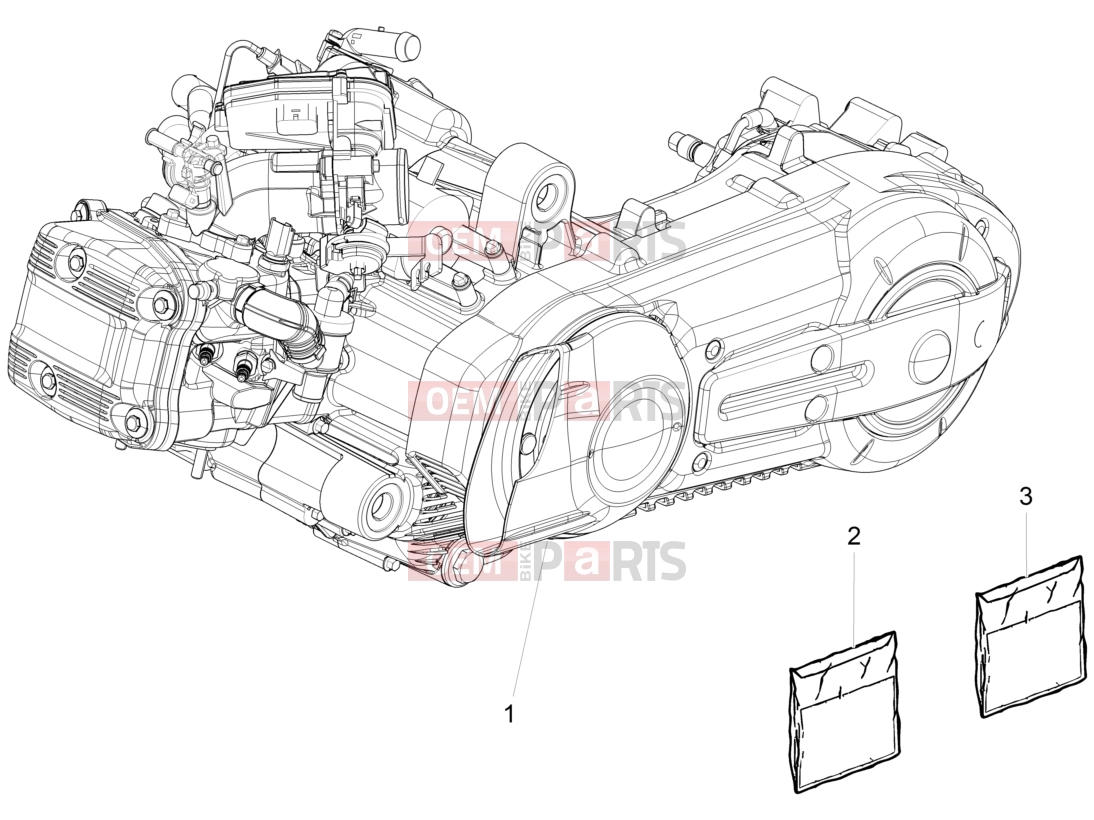 gilera 2013 Fuoco 500 LT Engine » Engine, assembly