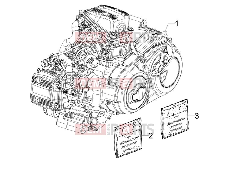 gilera 2007 GP 800 Engine » Engine, assembly