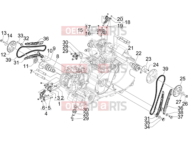 Engine » Rocking levers support unit - Gilera GP 800 2010