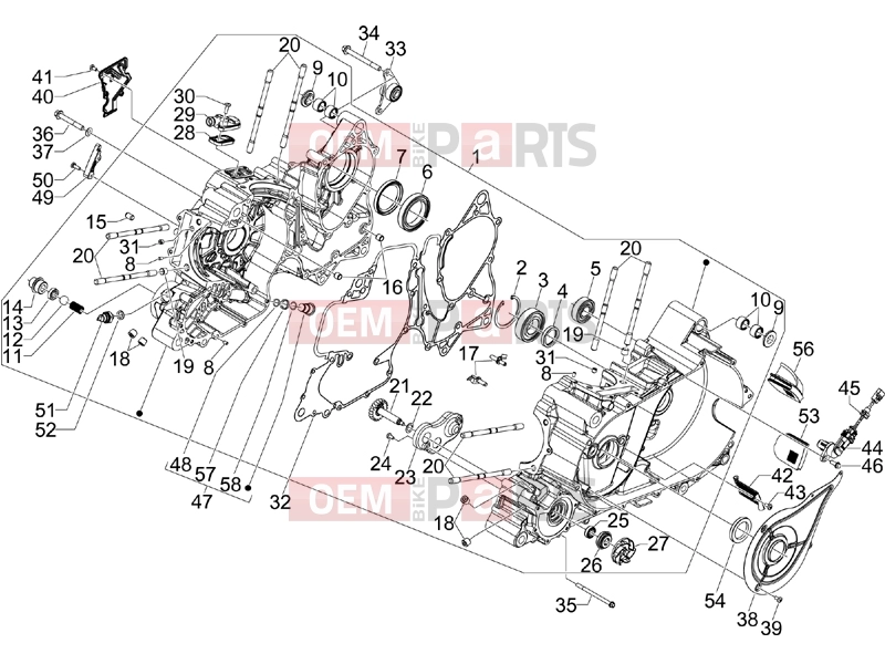 gilera 2009 GP 800 Centenario Engine » Crankcase