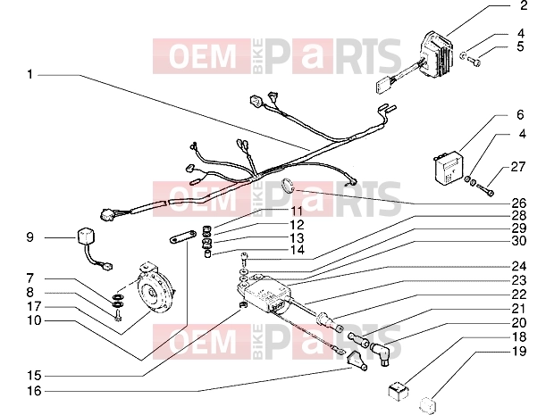 Electrical system » Electrical devices - Gilera H@k