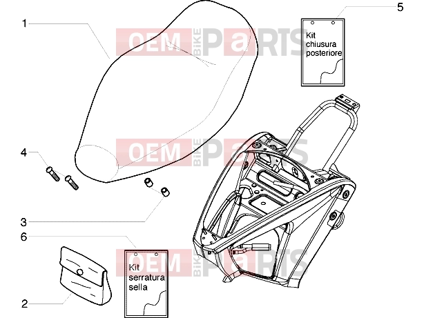 Chassis » Saddle - Gilera Ice