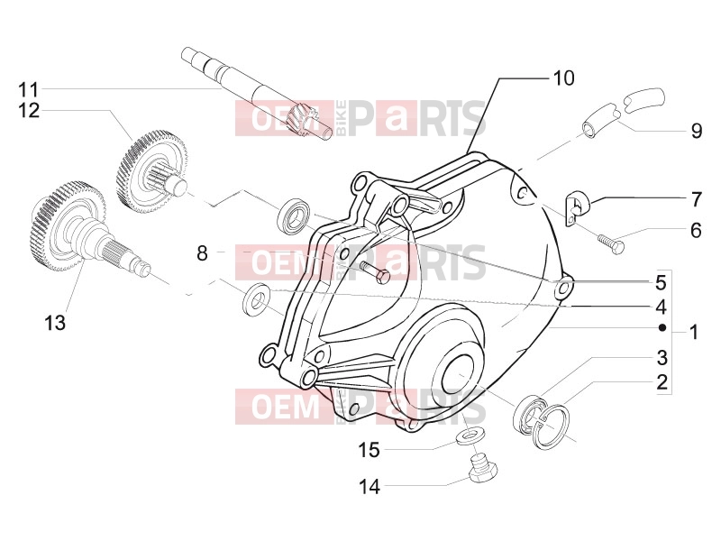 Engine » Reduction unit - Gilera Nexus 500 2011