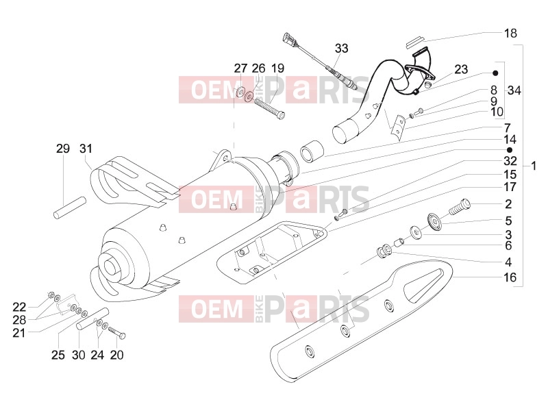 Engine » Silencer - Gilera Nexus 500 2011