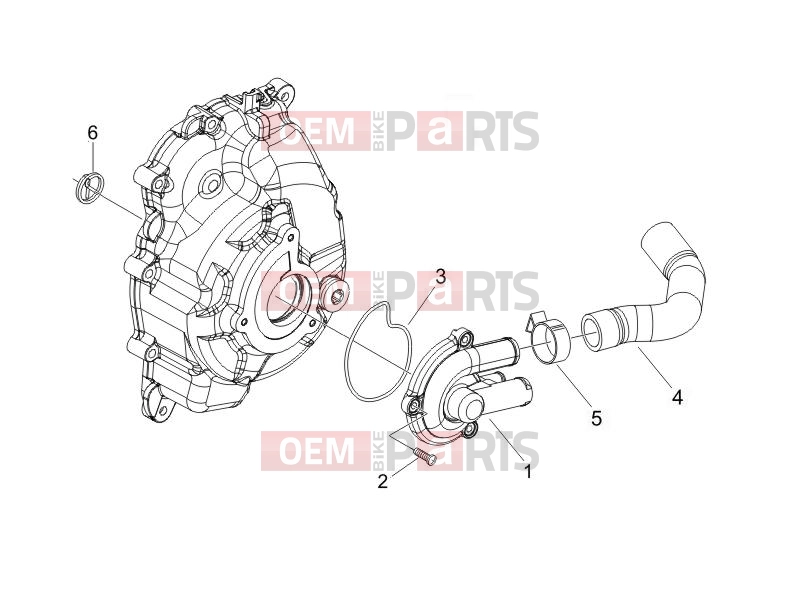 Engine » Cooler pump - Gilera Oregon 250 2007