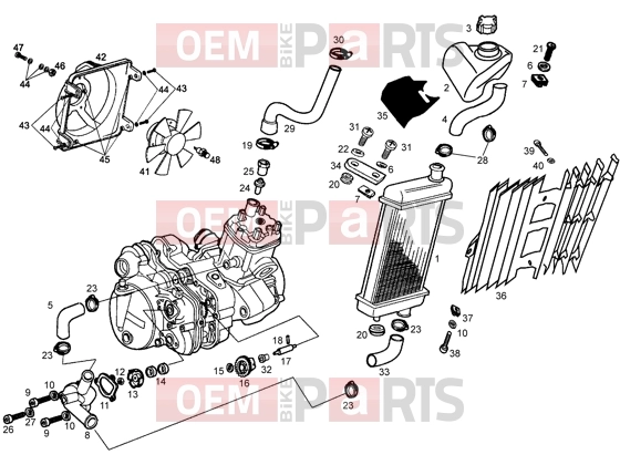 Engine » Refrigeration system - Gilera RCR