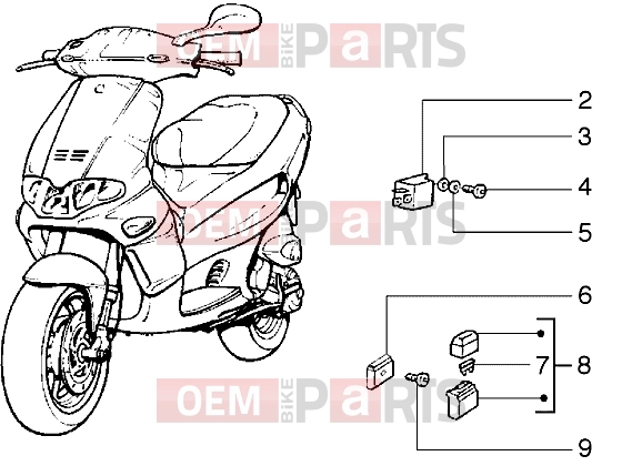 gilera Runner 50 2T Electrical system » Electrical devices