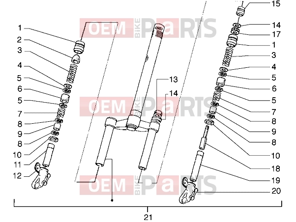 gilera Runner 50 2T Suspensions-Wheels » Front fork