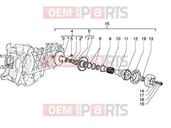 Engine » Driven pulley - Gilera Runner 180 VXR