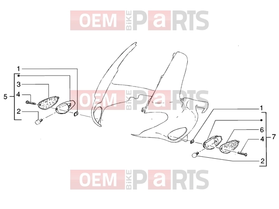 Electrical system » Front direction indicators - Gilera Runner 200 VXR 4T