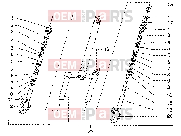 gilera Runner 50 SP Suspensions-Wheels » Front fork