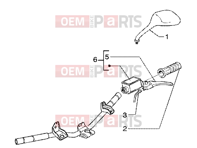 Handlebars » Handlebars component parts - Gilera Runner 50 SP