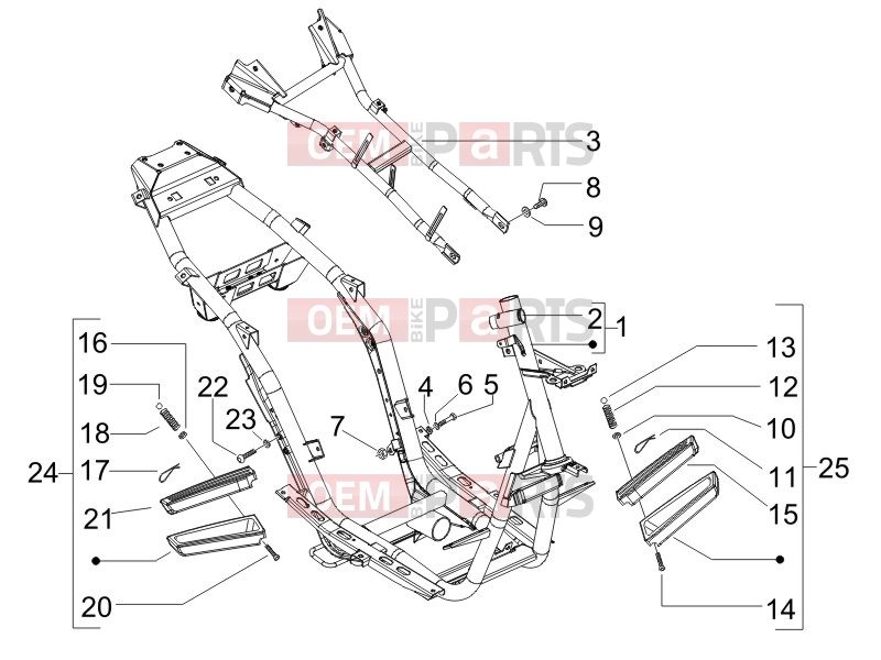 Frame - Plastic parts - Coachwork » Frame/bodywork - Gilera Runner 50 SP 2012