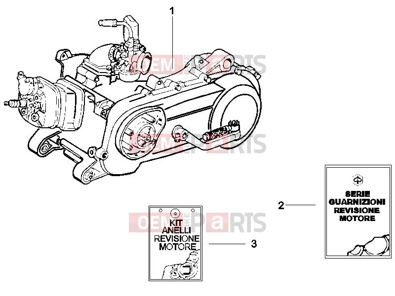 gilera 2005 Runner 50 SP Engine » Engine, assembly