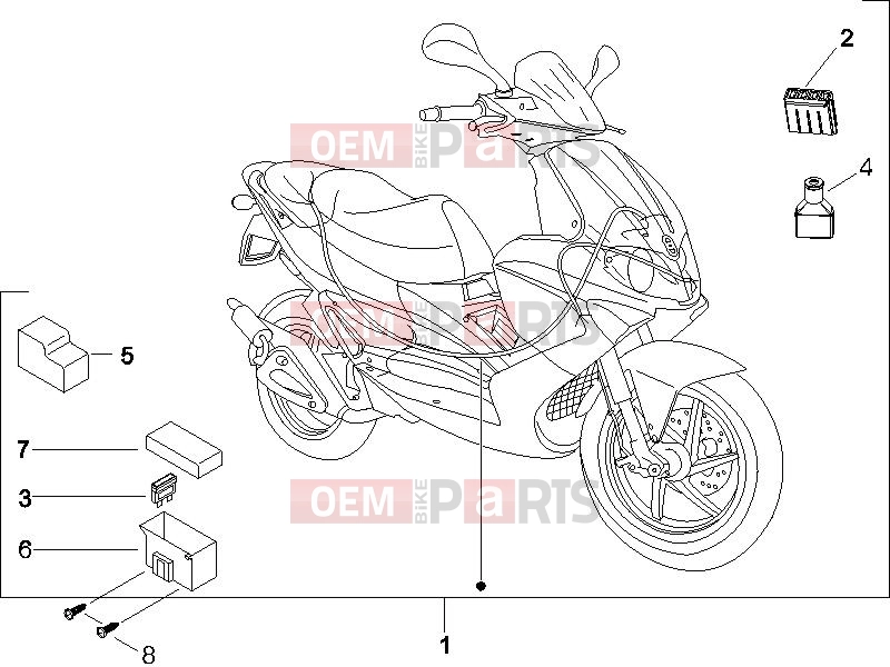 gilera 2005 Runner 50 SP Electrical system » Main cable harness