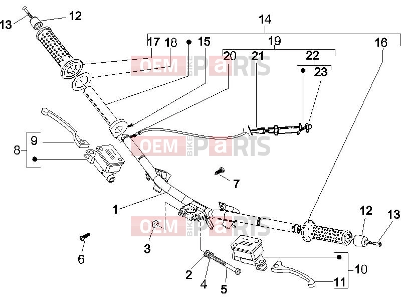 gilera 2006 Runner 50 SP Handlebars/Steering » Handlebars - Master cil.