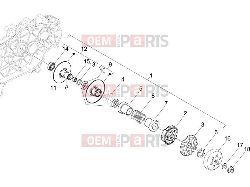 gilera 2011 Runner 125 ST 4T Engine » Driven pulley