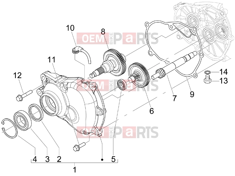 gilera 2008 Runner 200 ST 4T Engine » Reduction unit