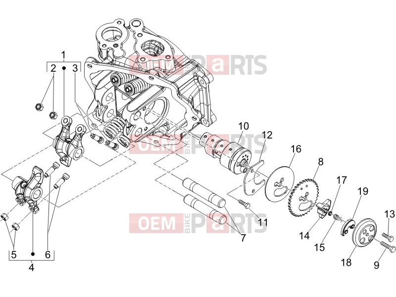 Engine » Rocking levers support unit - Gilera Runner 200 ST 4T 2010