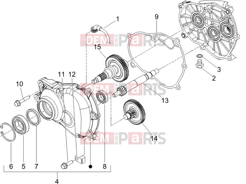 Engine » Reduction unit - Gilera Runner 125 VX 4T 2005