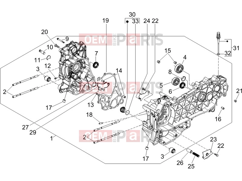gilera 2007 Runner 125 VX 4T Engine » Crankcase