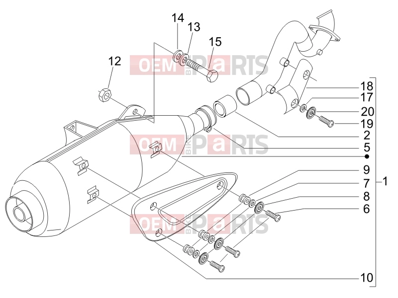 Engine » Silencer - Gilera Runner 125 VX 4T -SC- 2007