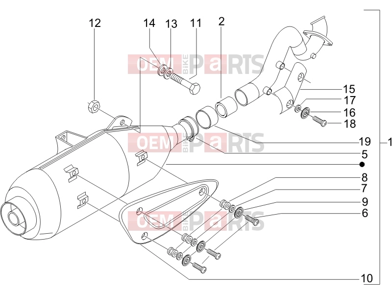 Engine » Silencer - Gilera Runner 200 VXR 4T 2005