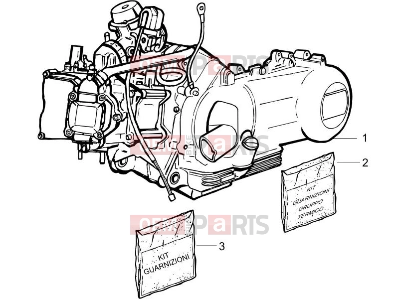 Engine » Engine, assembly - Gilera Runner 200 VXR 4T 2006