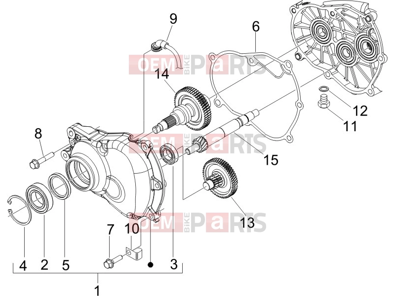 Engine » Reduction unit - Gilera Runner 200 VXR 4T 2006