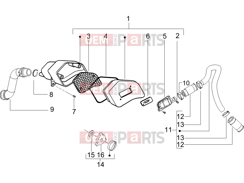 Engine » Secondary air box - Gilera Stalker 50 2008
