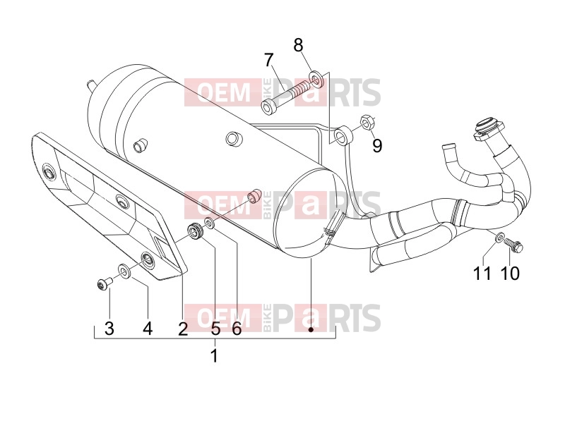 Engine » Silencer - Gilera Stalker 50 2009
