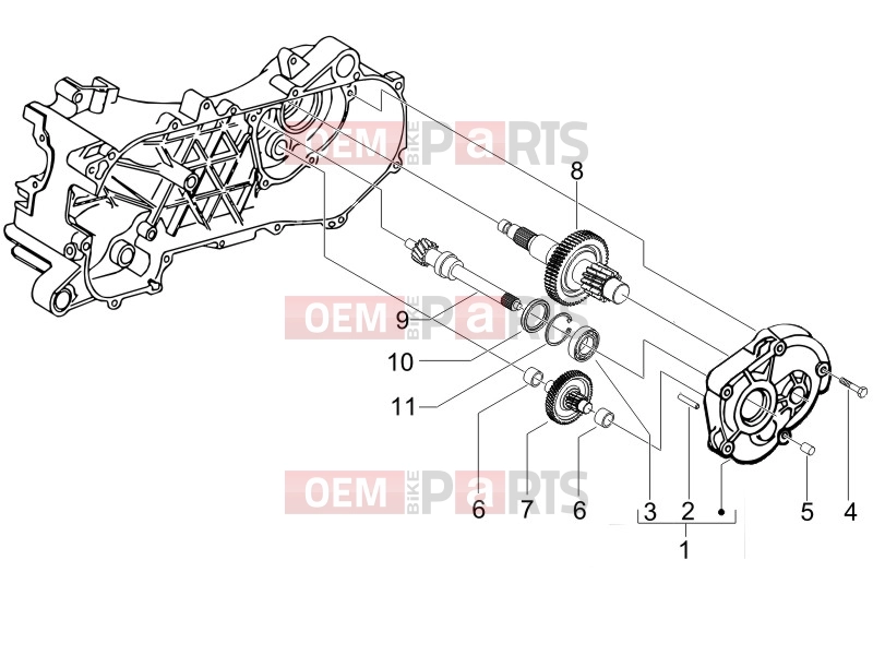 gilera 2010 Stalker 50 Engine » Reduction unit