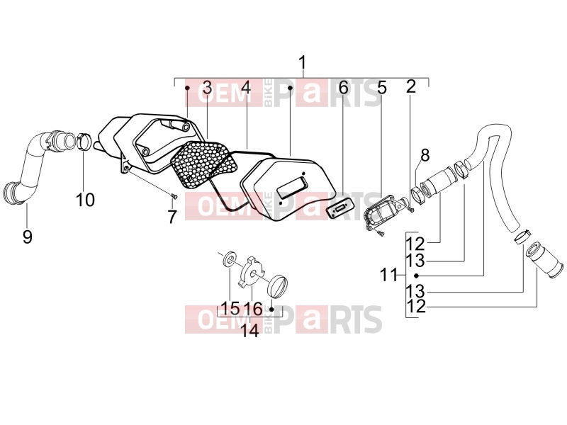 gilera 2011 Stalker 50 Engine » Secondary air box