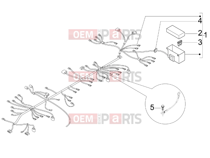 gilera 2012 Stalker 50 Electrical system » Main cable harness