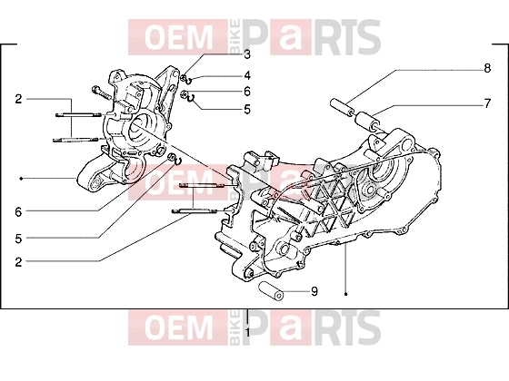 gilera Storm 50 Engine » Crankcase