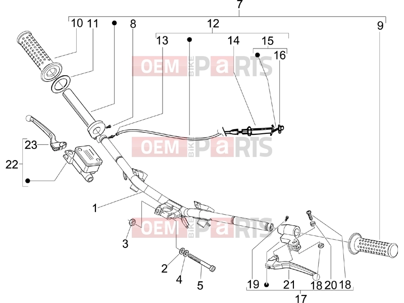 gilera 2007 Storm 50 Handlebars/Steering » Handlebars - Master cil.