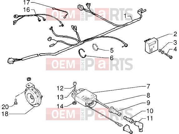 Electrical system » Electrical devices - Gilera Surfer