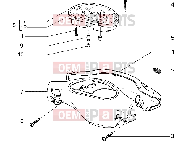 gilera Runner VX Handlebars » Speedometers kms. - Handlebar covers