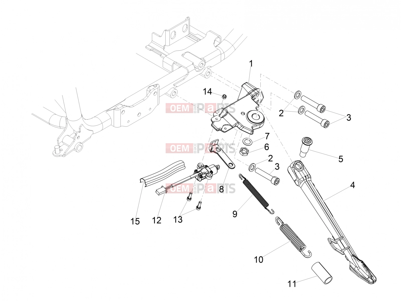 Frame » Central stand - Motoguzzi Eldorado 1400 ABS 2019