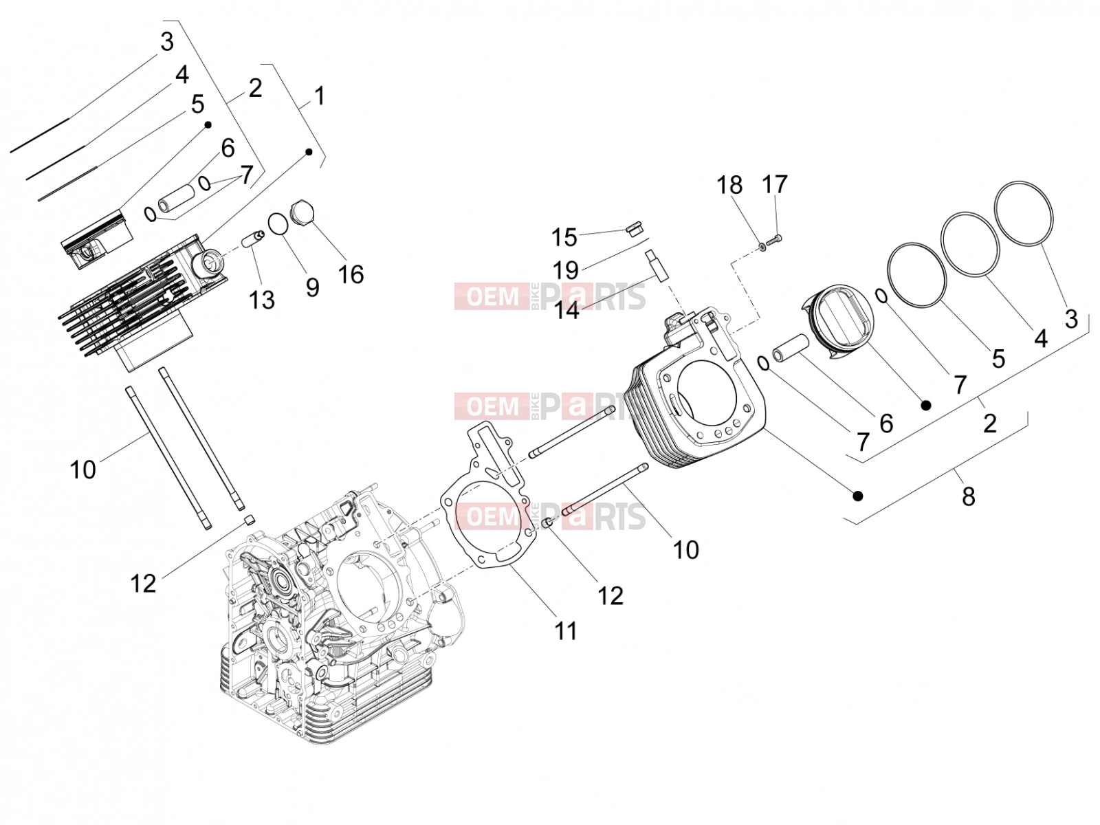MOTOGUZZI Eldorado 1400 ABS Engine » Cylinder - Piston
