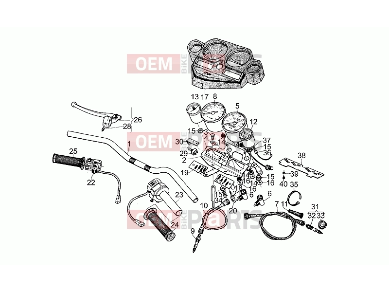 FRAME » Handlebar - Controls - Motoguzzi SP 1000 1982