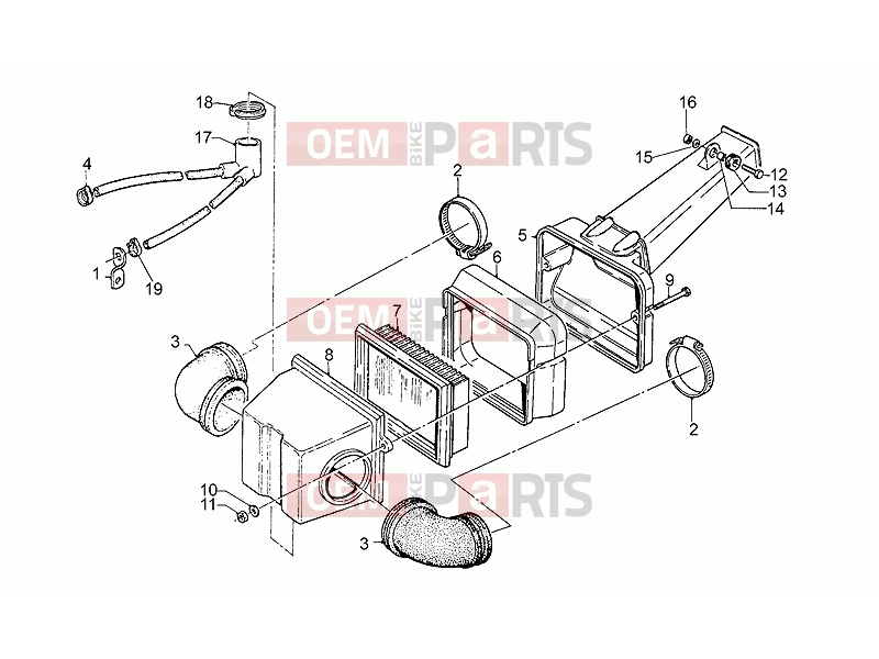 MOTOGUZZI SP II 1000 FRAME » Air filter