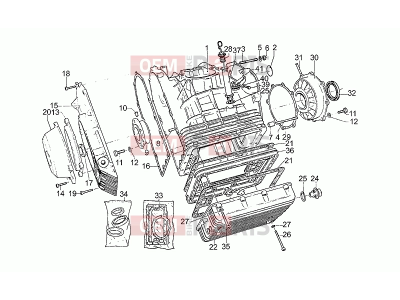 MOTOGUZZI SP II 1000 ENGINE » Crankcase