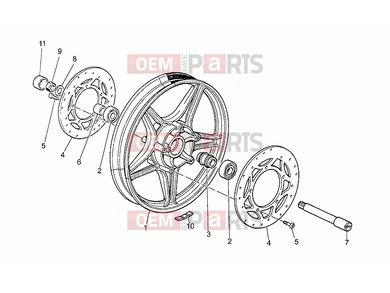 MOTOGUZZI SP II 1000 FRAME » Front wheel