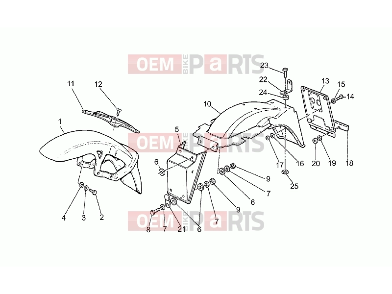 MOTOGUZZI SP II 1000 FRAME » Mudguards